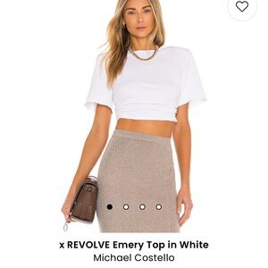 NWT Michael Costello x Revolve Emery Top in white